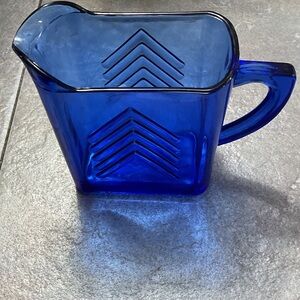 Blue Glass Pitcher for Coffee & Tea